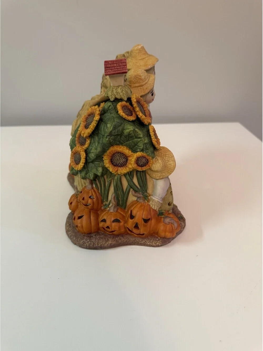 Partylite Scarecrow Tealight Holder #P7323 Pumpkins  Halloween  Fall Decor EUC